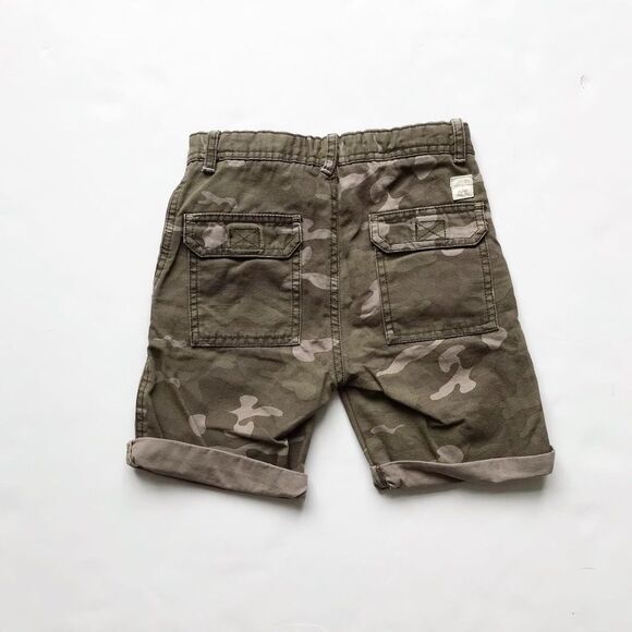 Zara green camo print rolled shorts EUC 7Y - Picture 3 of 3
